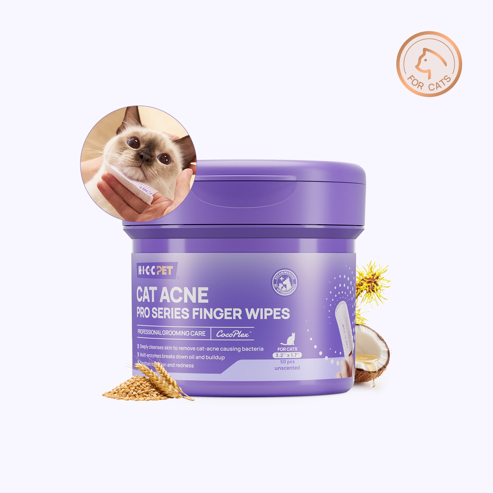 ヴァイス　KEEP YOUR EYES エイリアン　PR＋　CXチャレンジ Feline Chin Acne Finger Wipes for Cats | HICC PET