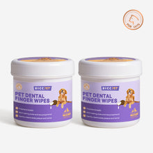 HICC Pet® Pet Dental Finger Wipes For Cats, Bundle of 2