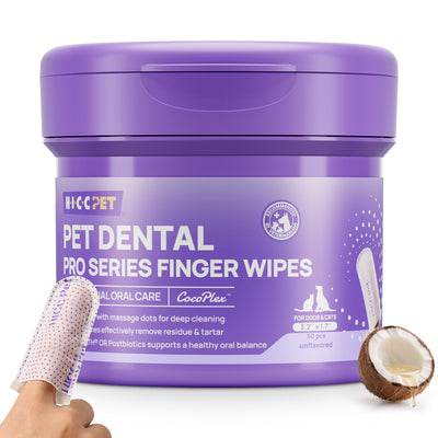HICC Pet® Pet Dental PRO Series Finger Wipes for Dogs & Cats
