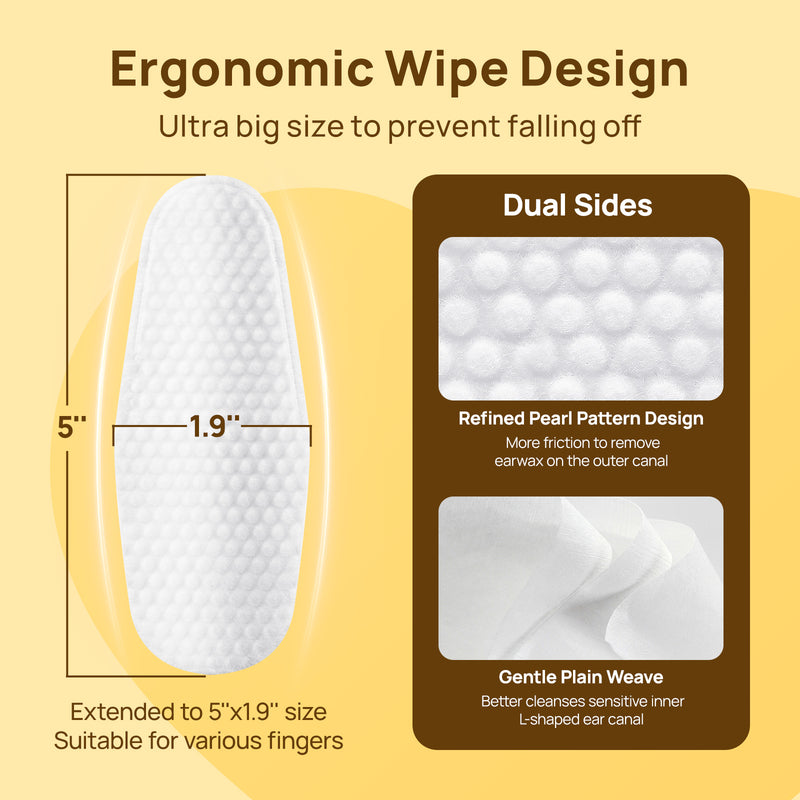 HICC Pet® Pet Ear Relief Finger Wipes For Dogs, Bundle of 2