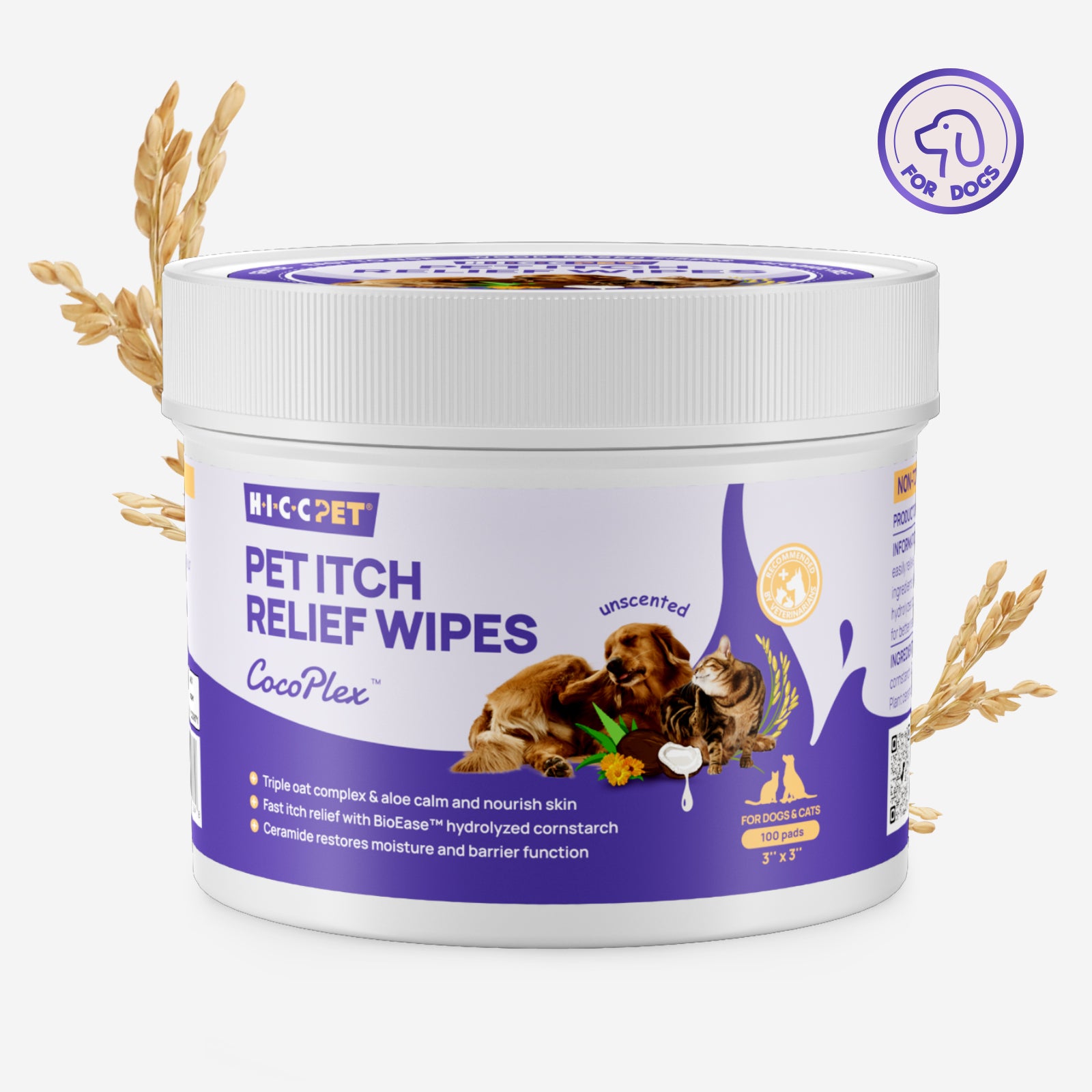 HICC Pet® Itch Relief Skin Soothing Wipes