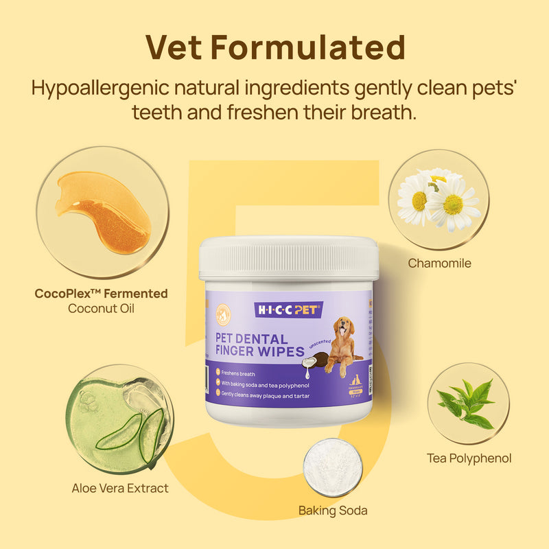 HICC Pet® Pet Dental Finger Wipes For Dogs