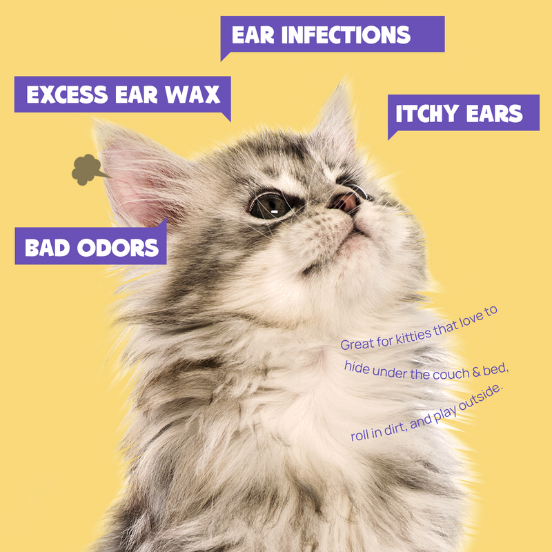 HICC Pet® Pet Ear Relief Finger Wipes For Cats