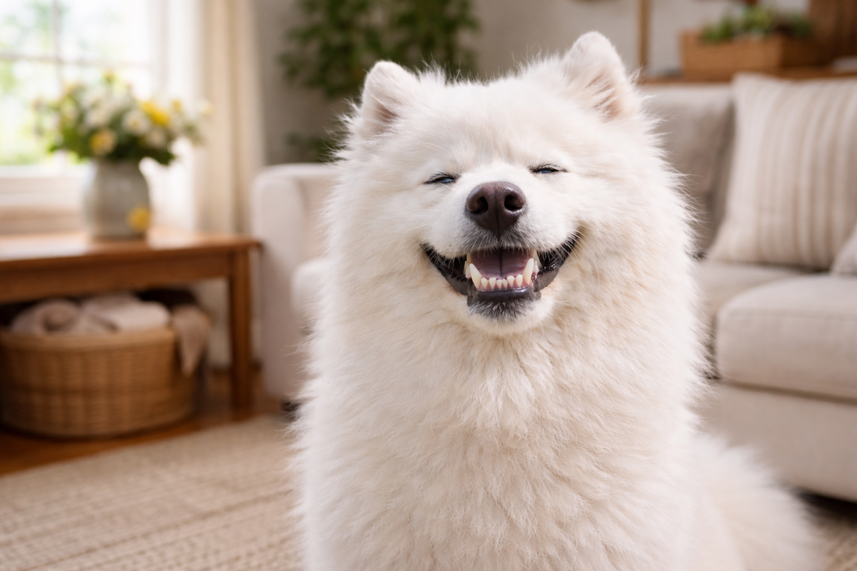 dog smile