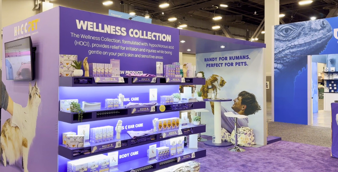 A portion of the HICC Pet booth from Superzoo 2024