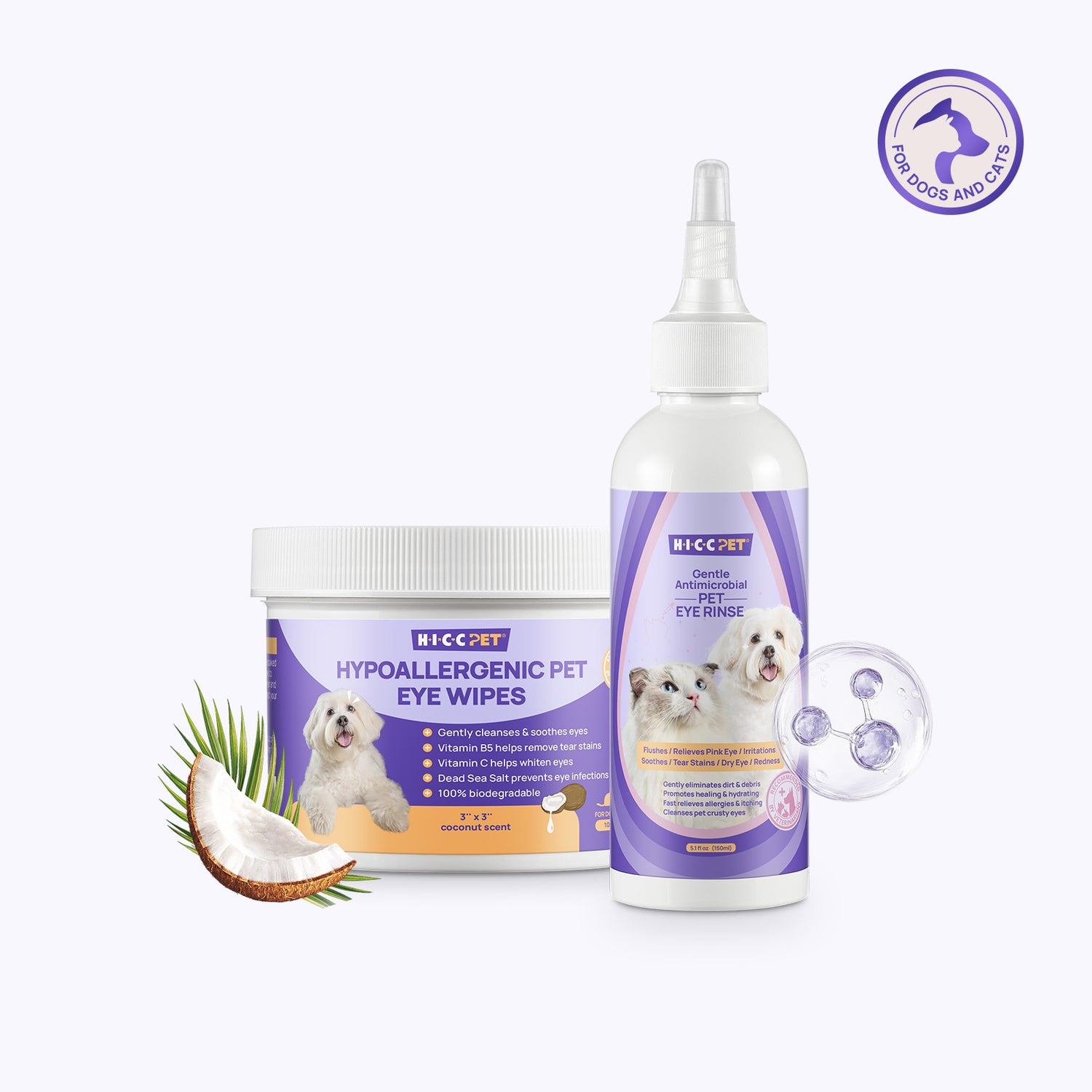Eye Fresh & Tear Stain Care Kit for Dogs & Cats
