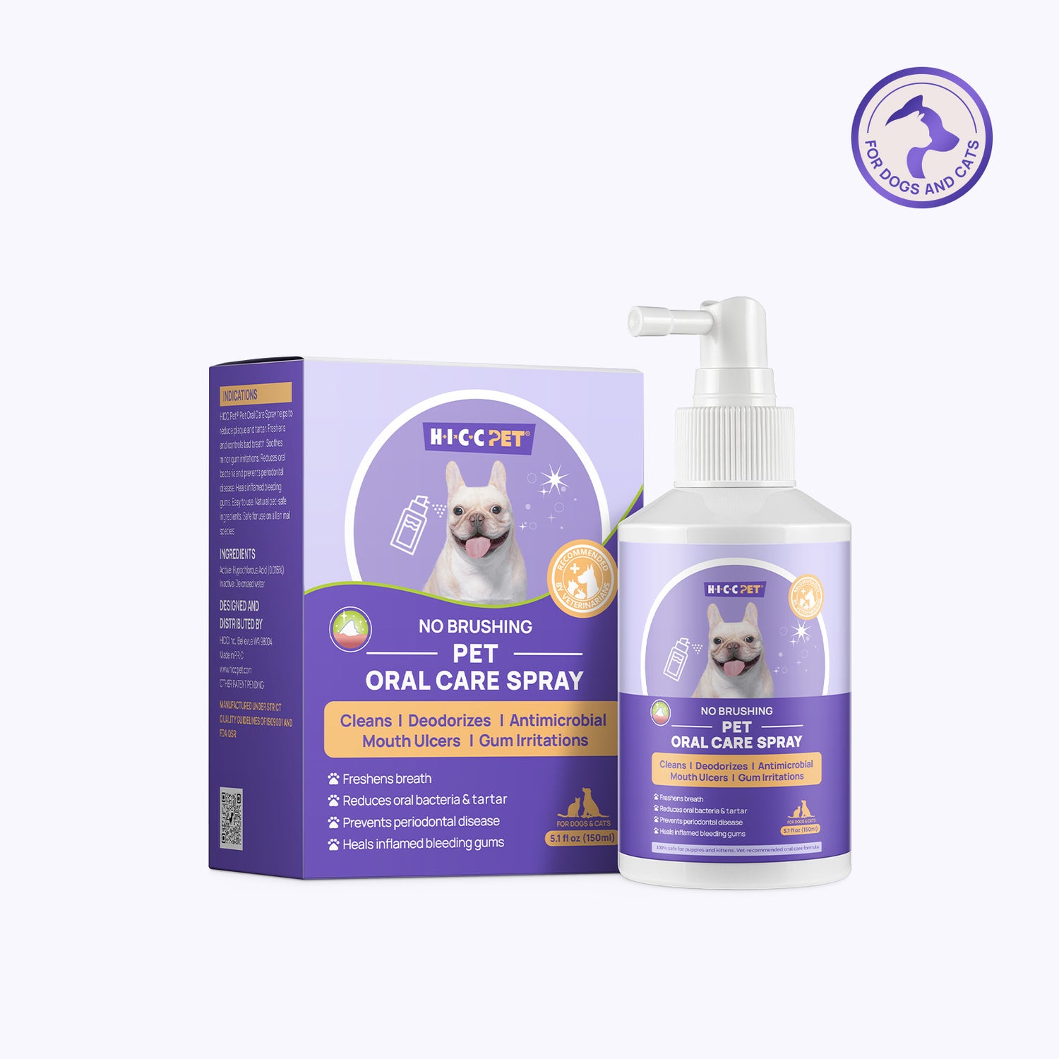 Oral Care Dental Spray for Dogs & Cats