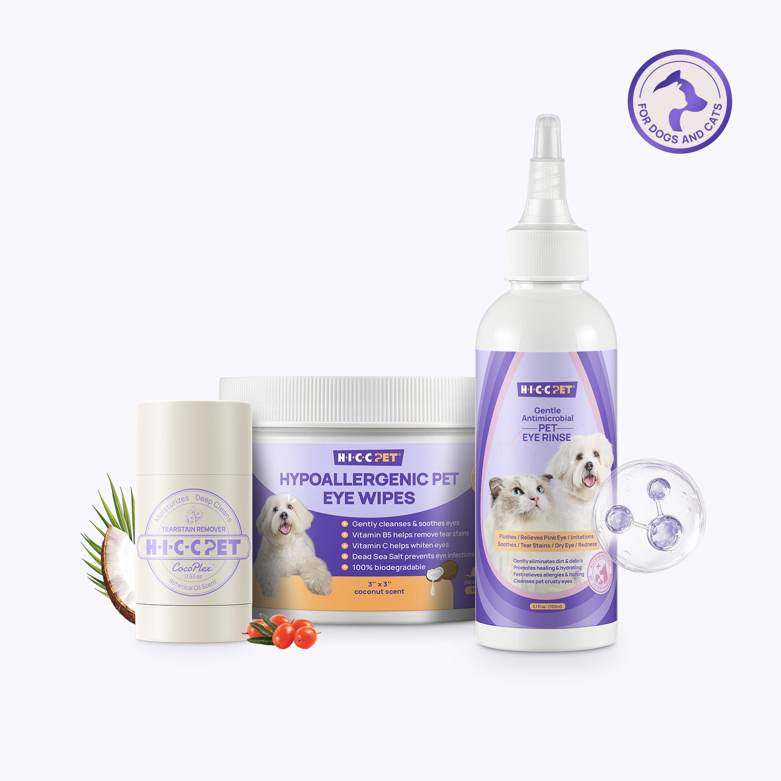 Eye Fresh & Tear Stain Care Kit for Dogs & Cats