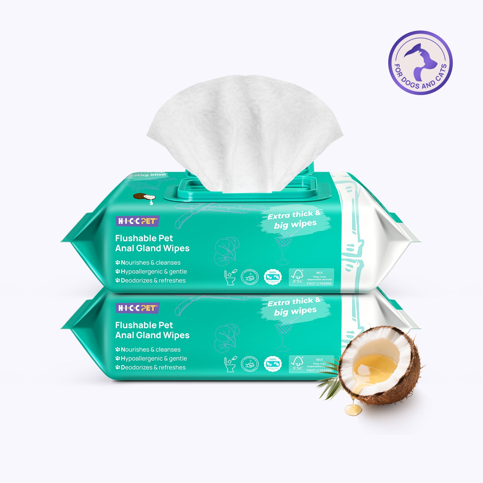 All-Purpose Pet Grooming Wipes (Sensitive Area Safe)