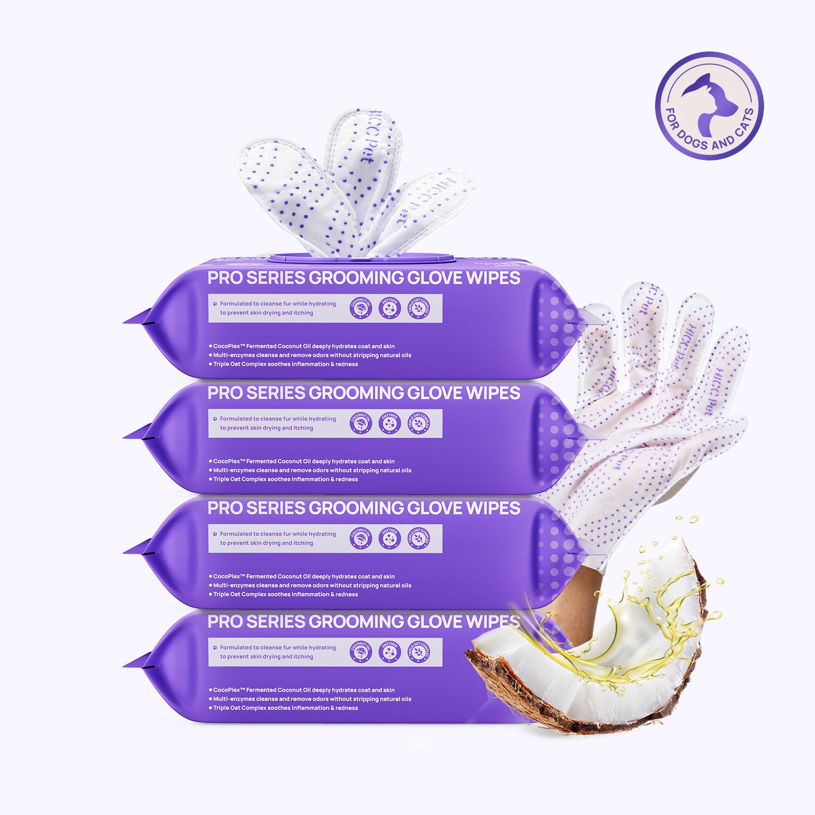 Grooming Glove Wipes PRO Series for Dogs & Cats