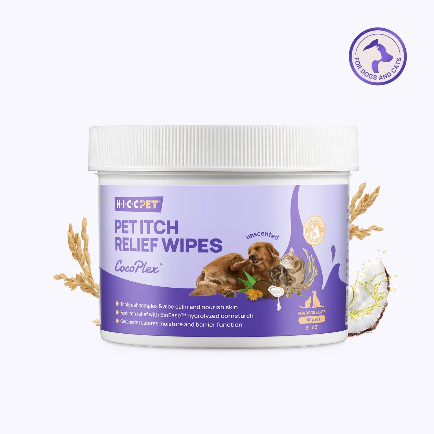 Itch Relief Skin Soothing Wipes for Dogs & Cats