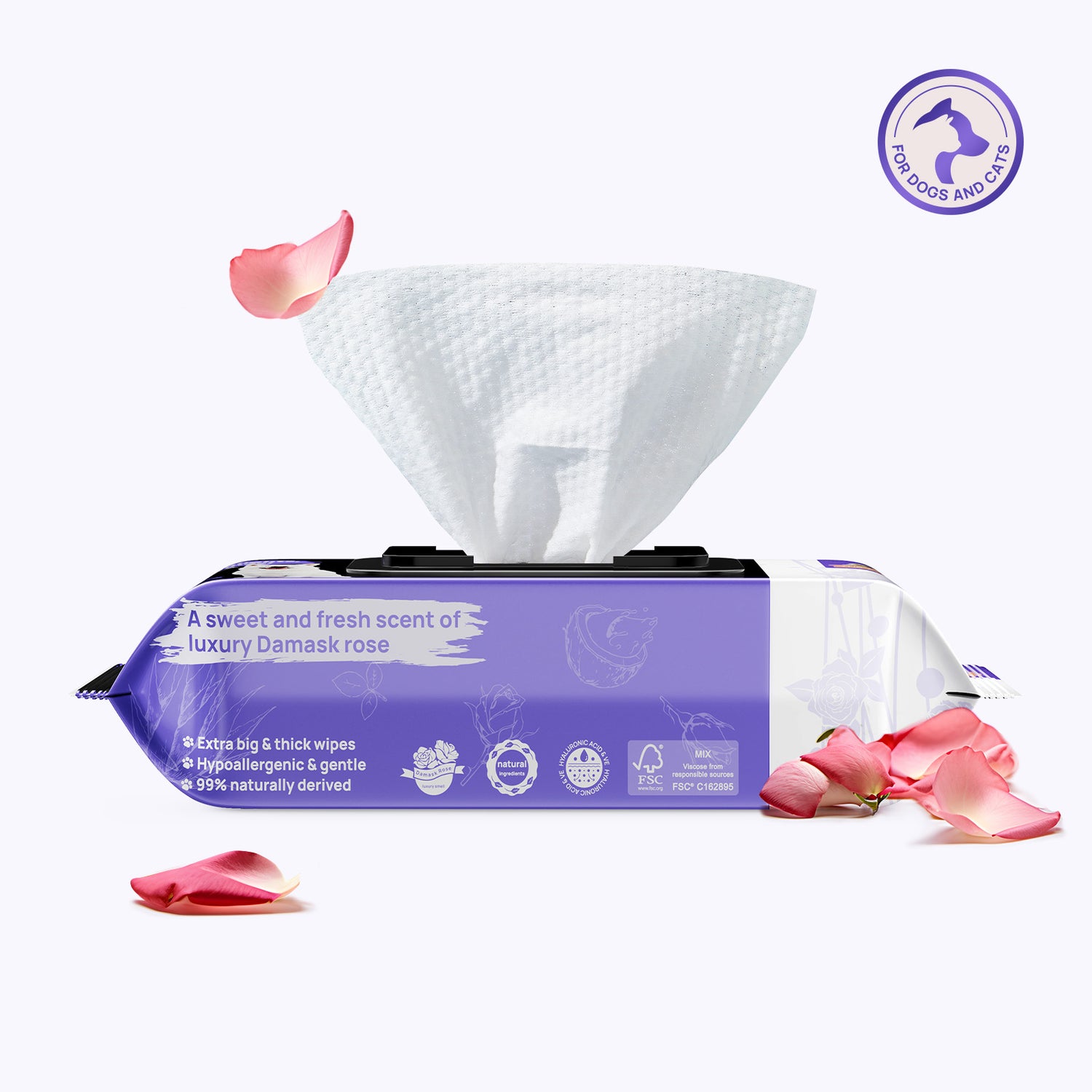 Plant-Based Pet Wipes for Dogs & Cats