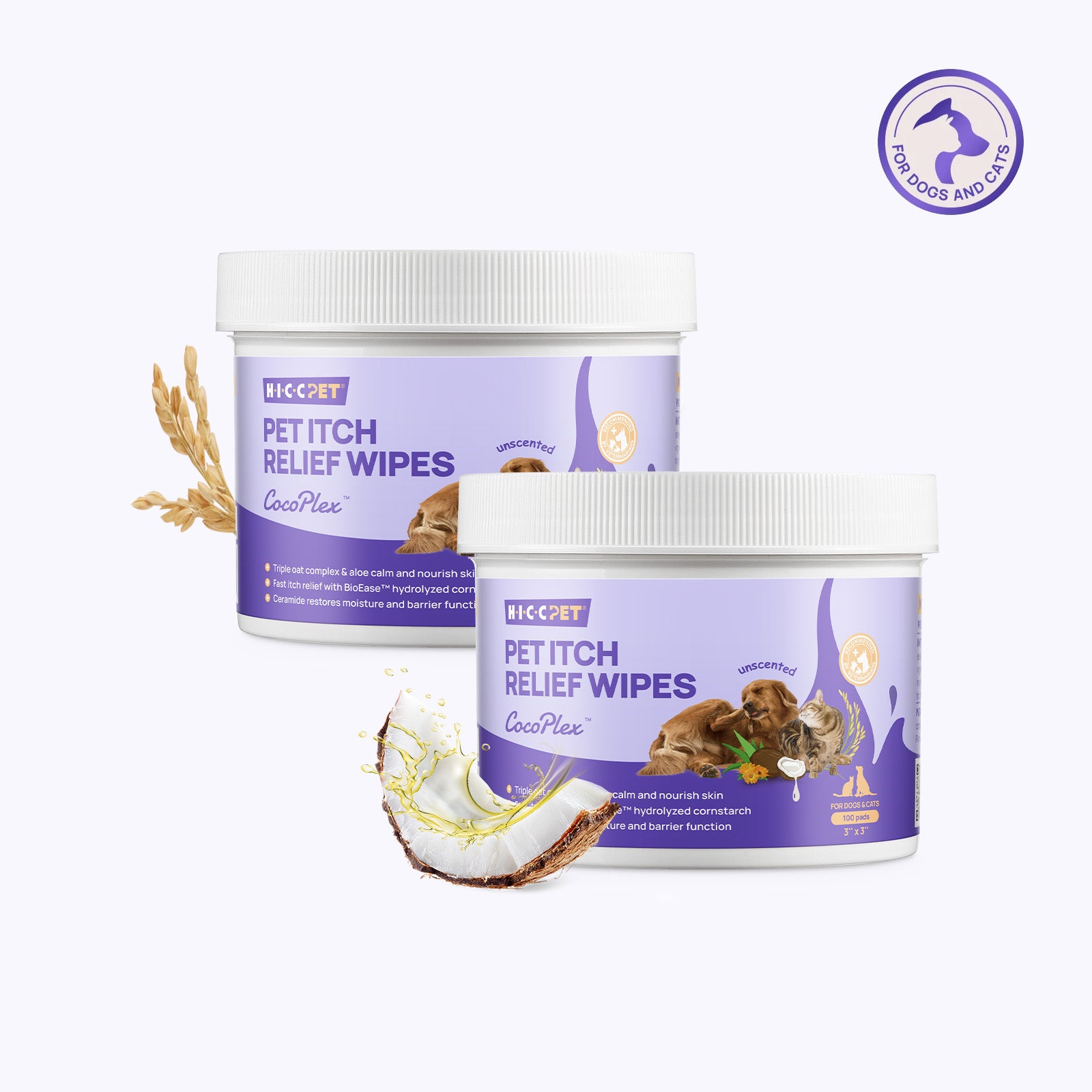 Itch Relief Skin Soothing Wipes for Dogs & Cats