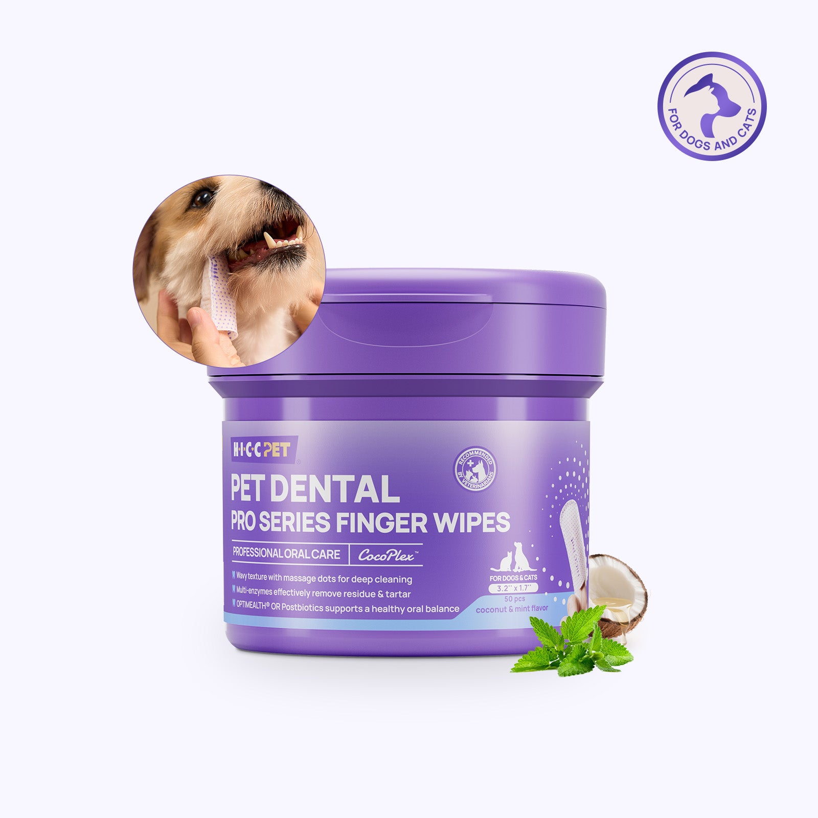 Dental PRO Series Finger Wipes for Dogs & Cats