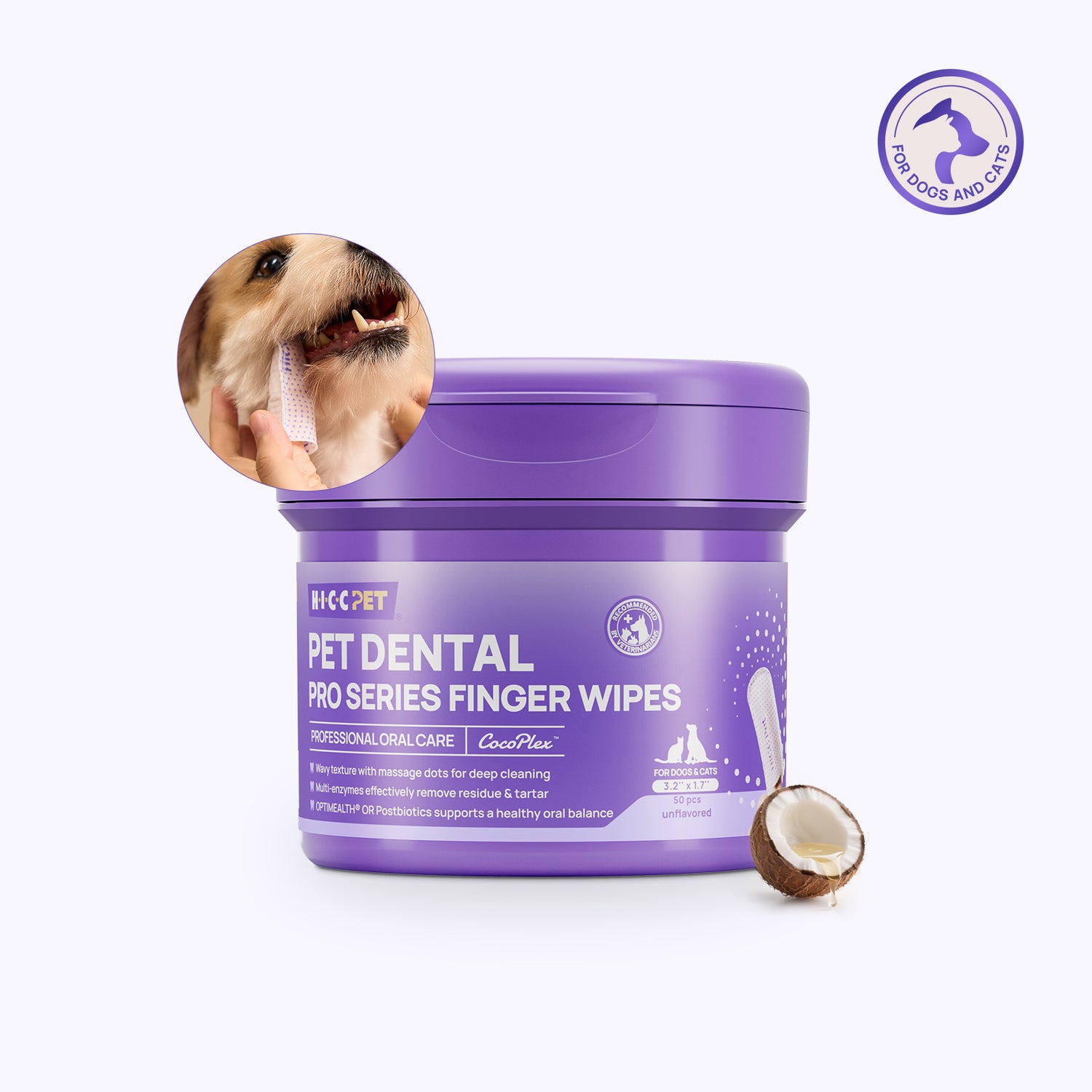 Dental PRO Series Finger Wipes for Dogs & Cats