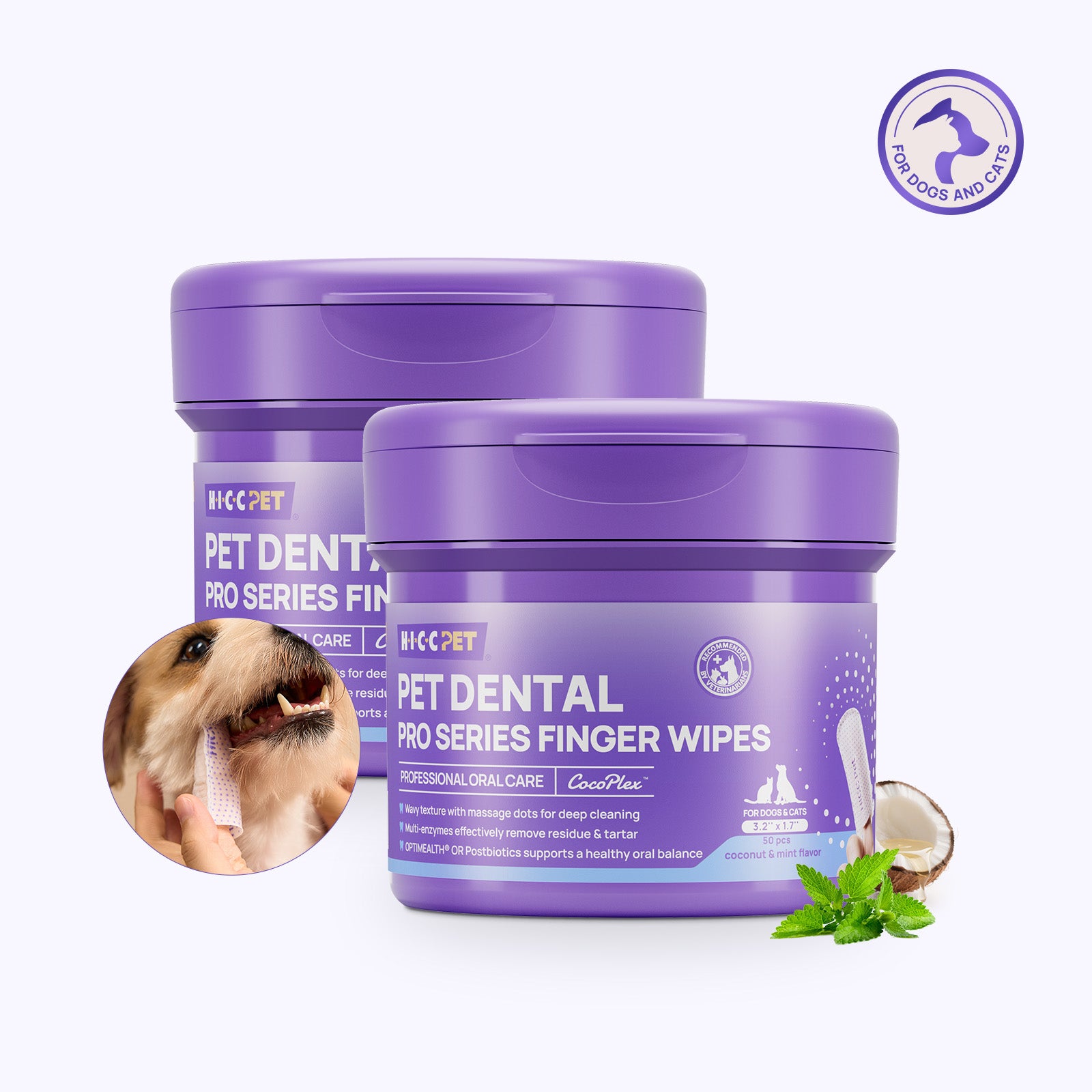 Dog & Cat Dental Finger Wipes | HICC PET