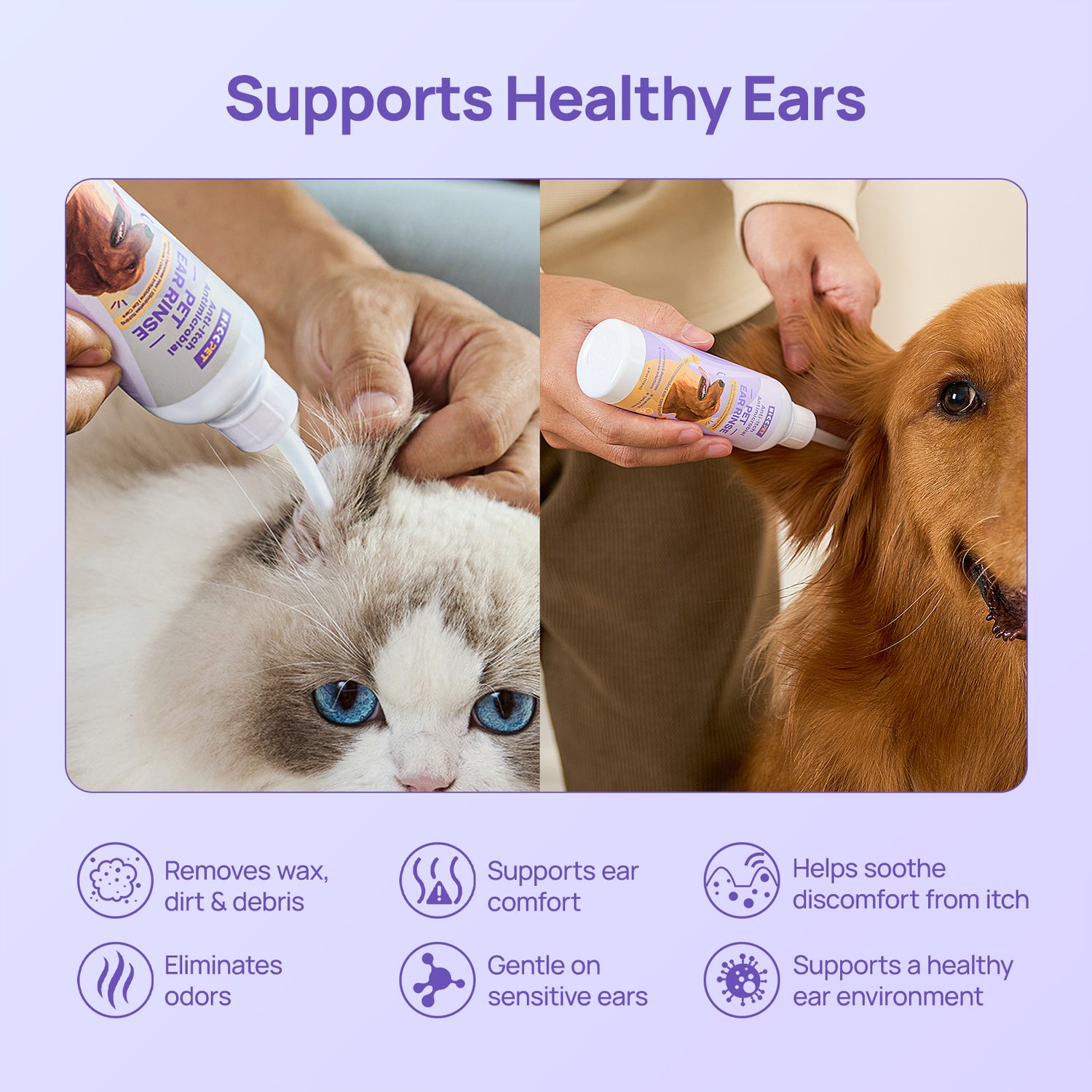 Pet Ear Cleansing Rinse for Dogs & Cats
