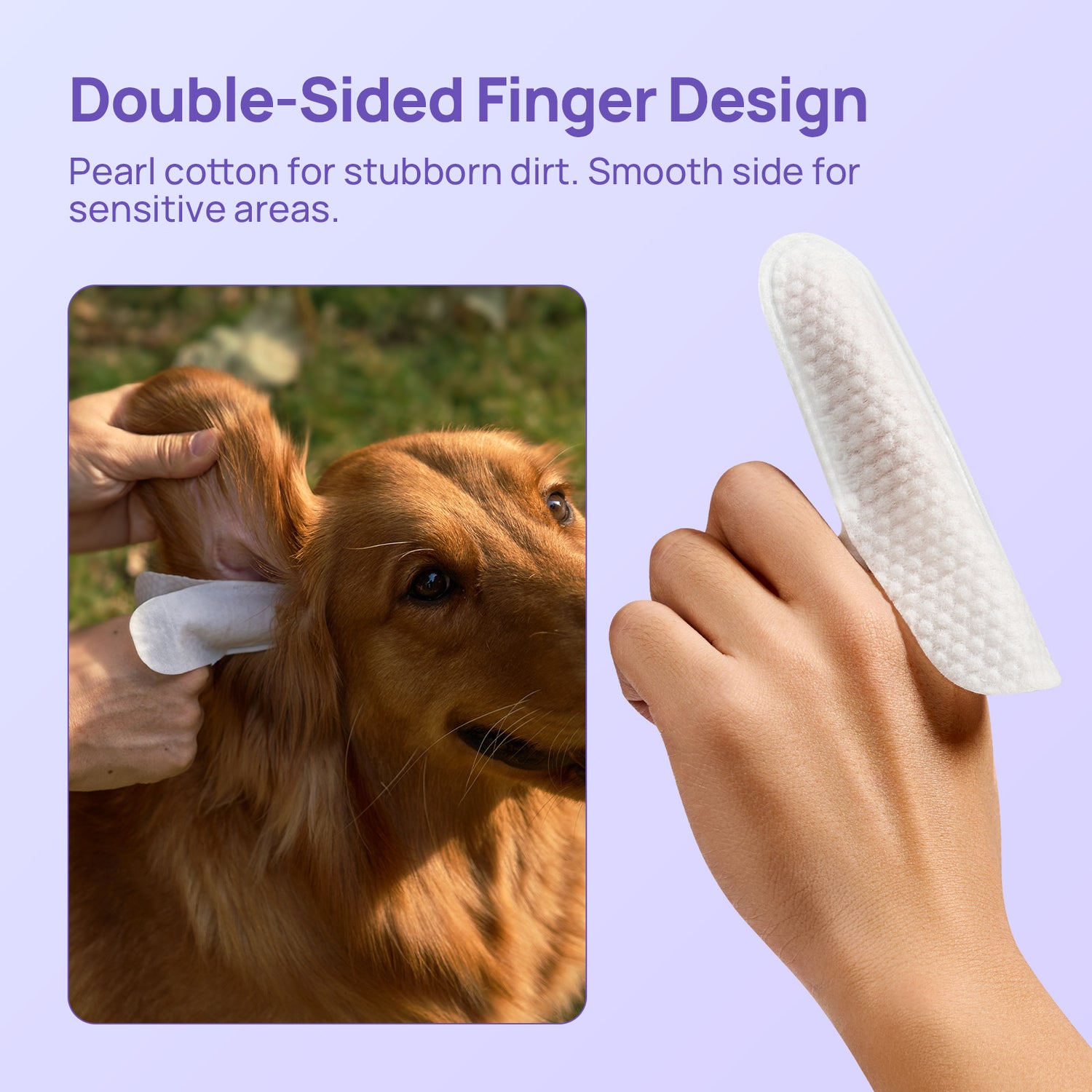 Gentle Ear Relief Finger Wipes For Dogs & Cats