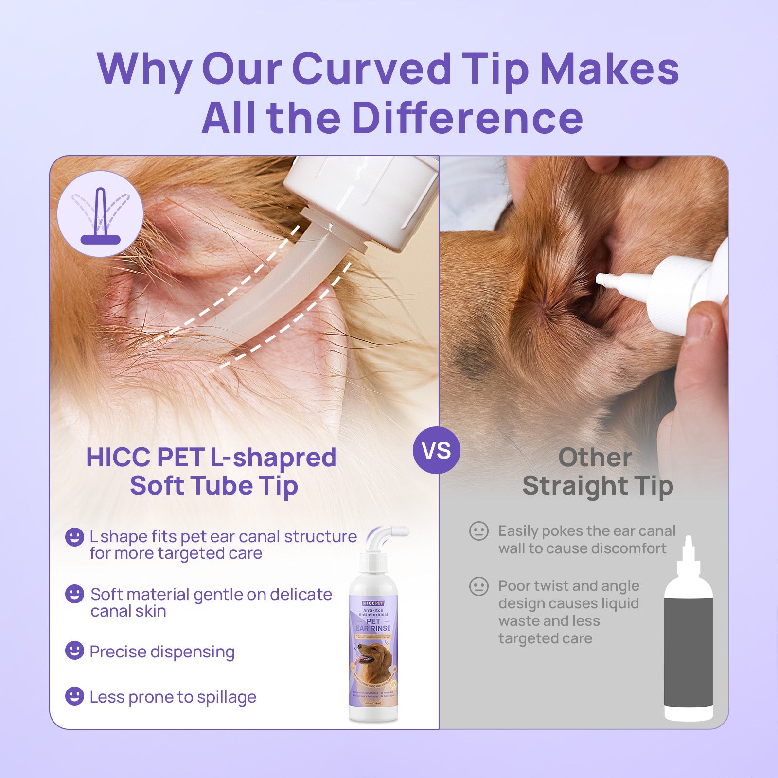 Pet Ear Cleansing Rinse for Dogs & Cats