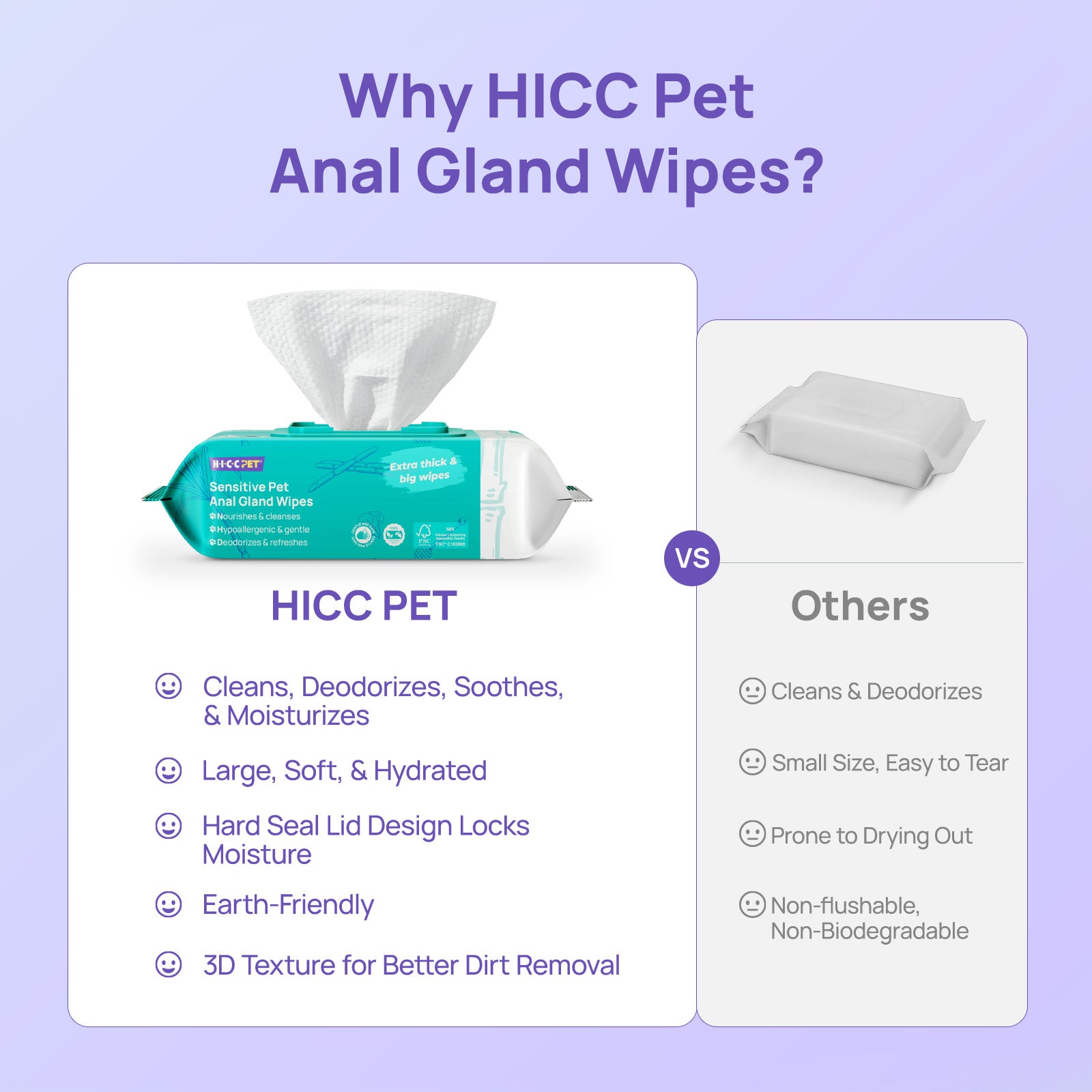 All-Purpose Pet Grooming Wipes (Sensitive Area Safe)