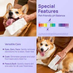 All-Purpose Pet Grooming Wipes (Sensitive Area Safe)