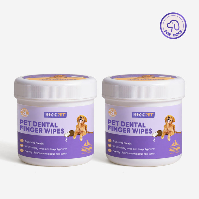 HICC Pet® Pet Dental Finger Wipes For Dogs, Bundle of 2