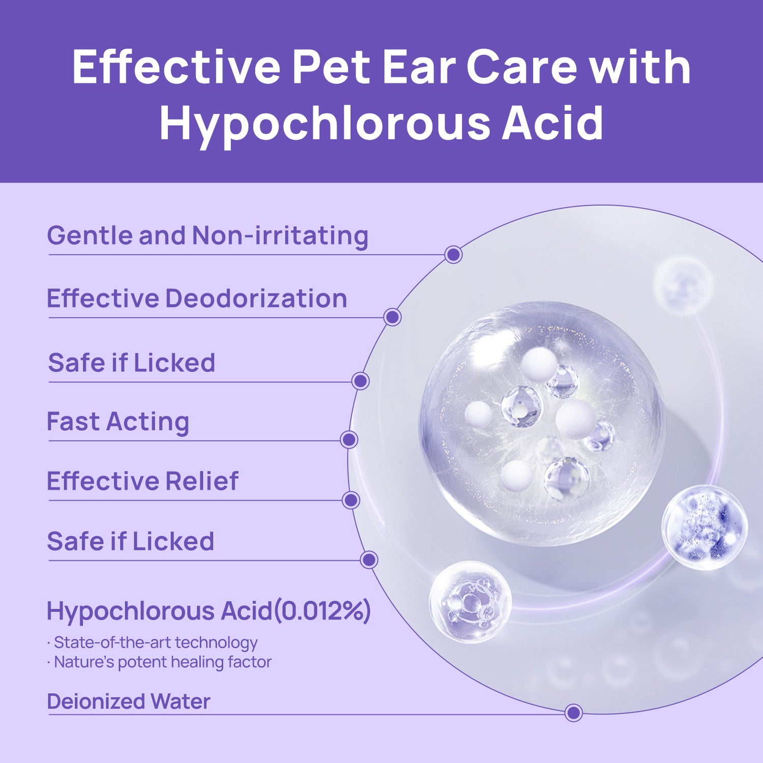 HICC Pet® Anti-itch & Antimicrobial Pet Ear Rinse For Dogs