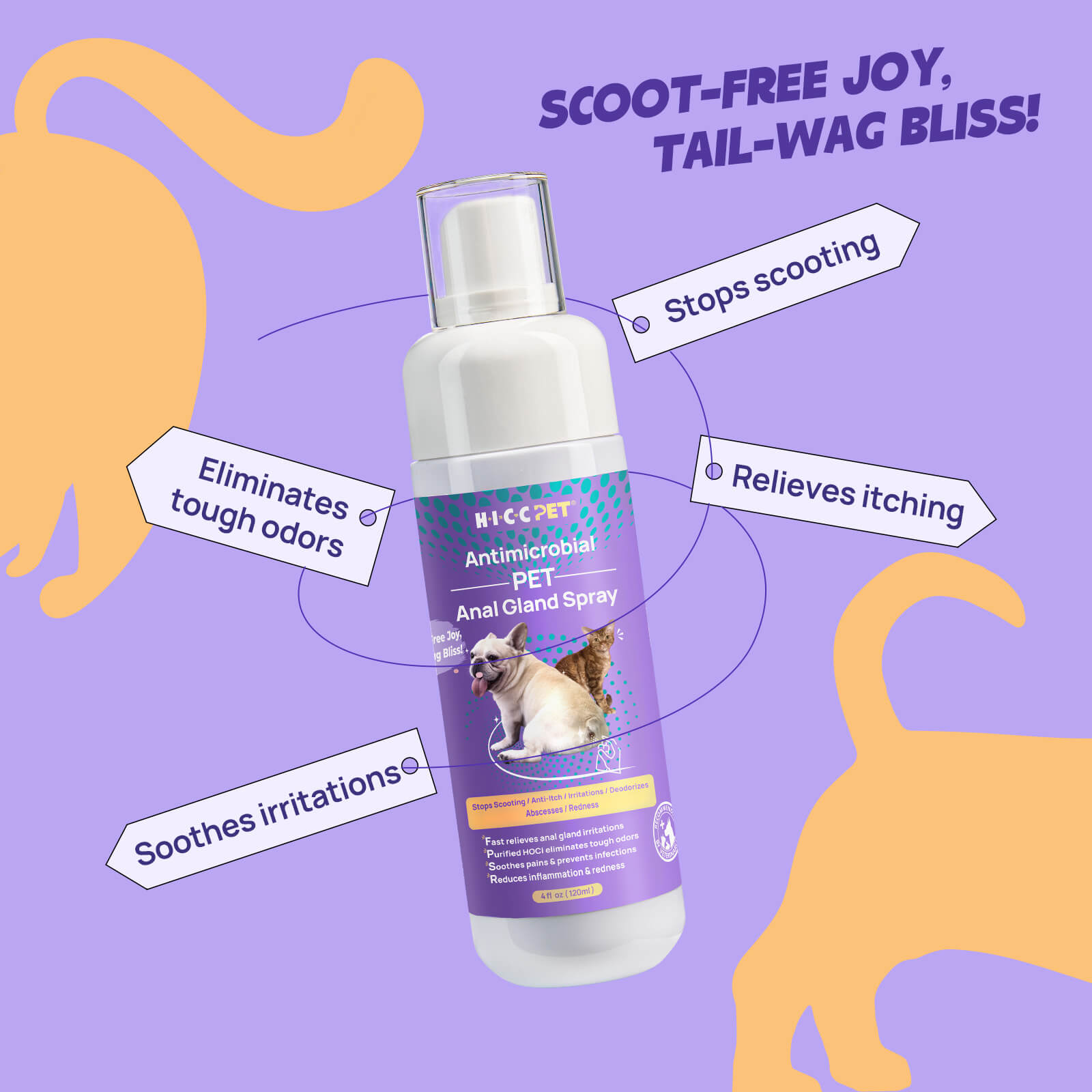 Anal Gland Cleansing Spray for Dogs & Cats