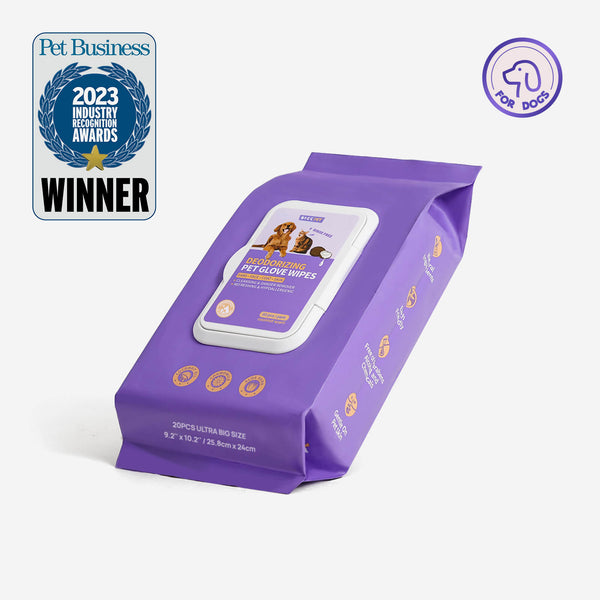HICC Pet® Deodorizing Pet Glove Wipes For Dogs