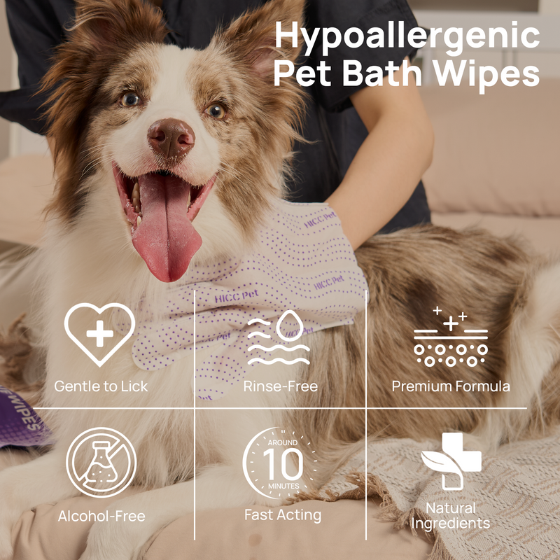 HICC Pet® Grooming Glove Wipes PRO Series for Dogs & Cats