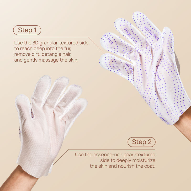 HICC Pet® Grooming Glove Wipes PRO Series for Dogs & Cats