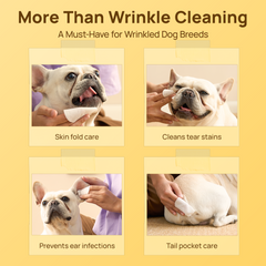 Wrinkle Skinfold Care Wipes for Dogs & Cats