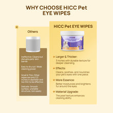 HICC Pet® Hypoallergenic Pet Eye Wipes For Dogs, Bundle of 2