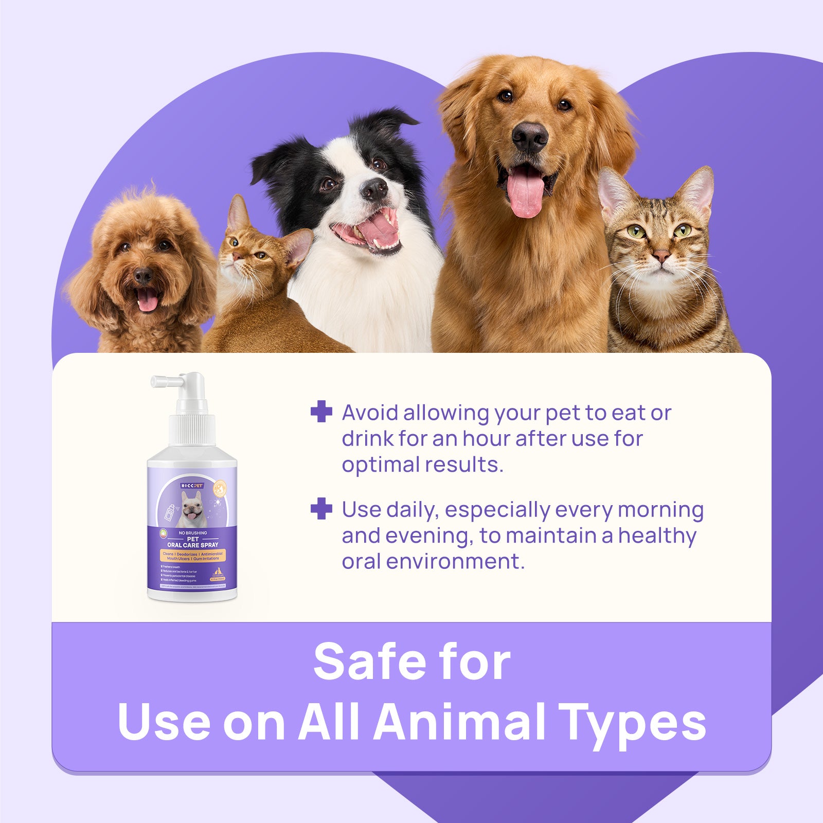 Oral Care Dental Spray for Dogs & Cats