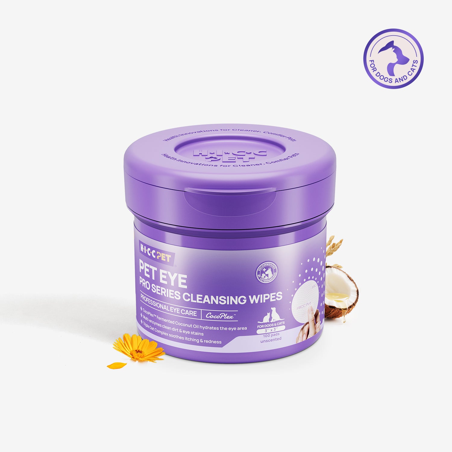 HICC Pet® Pet Eye PRO Series Cleansing Wipes for Dogs & Cats