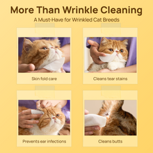 HICC Pet® Wrinkle Skinfold Care Wipes For Cats