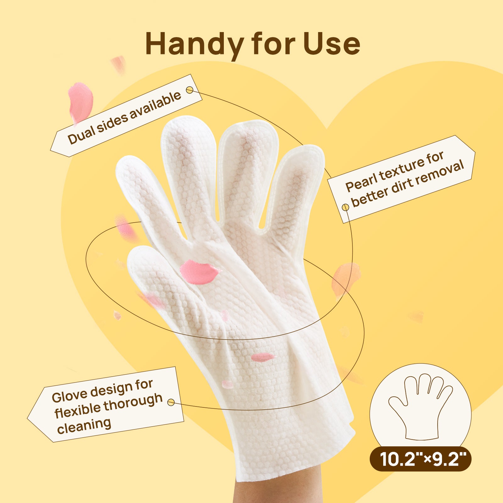 Hypoallergenic Pet Glove Wipes for Dogs & Cats