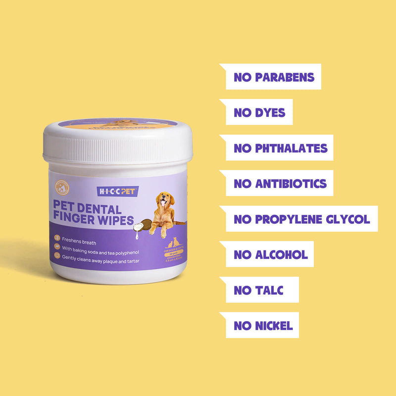 HICC Pet® Pet Dental Finger Wipes For Cats