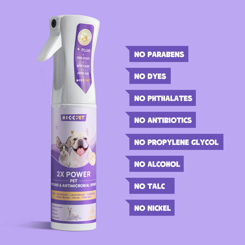 HICC™ 2X Power Pet Wound & Antimicrobial Spray For Dogs, 10.1 Fl Oz