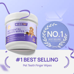 Pet Dental Finger Wipes for Dogs & Cats