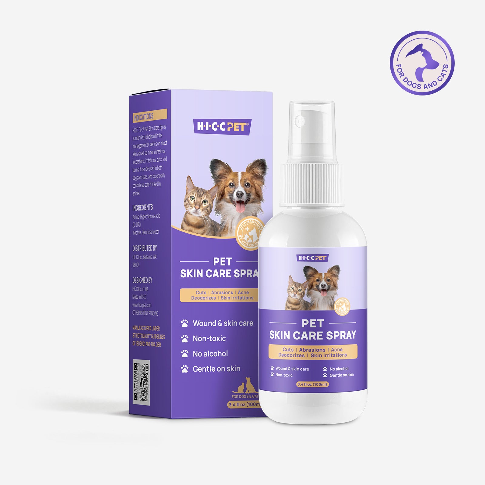 HICC Pet® Pet Skin Care Spray For Dogs & Cats