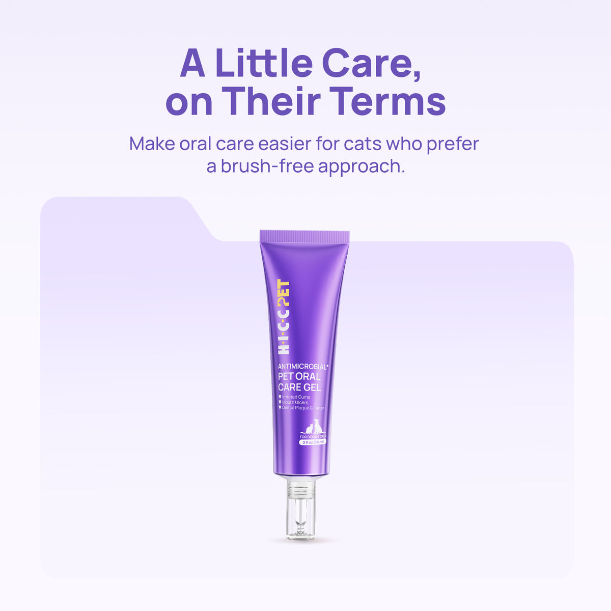 A little care on their terms: HICC PET antimicrobial oral care gel offers brush-free dental care for cats and dogs