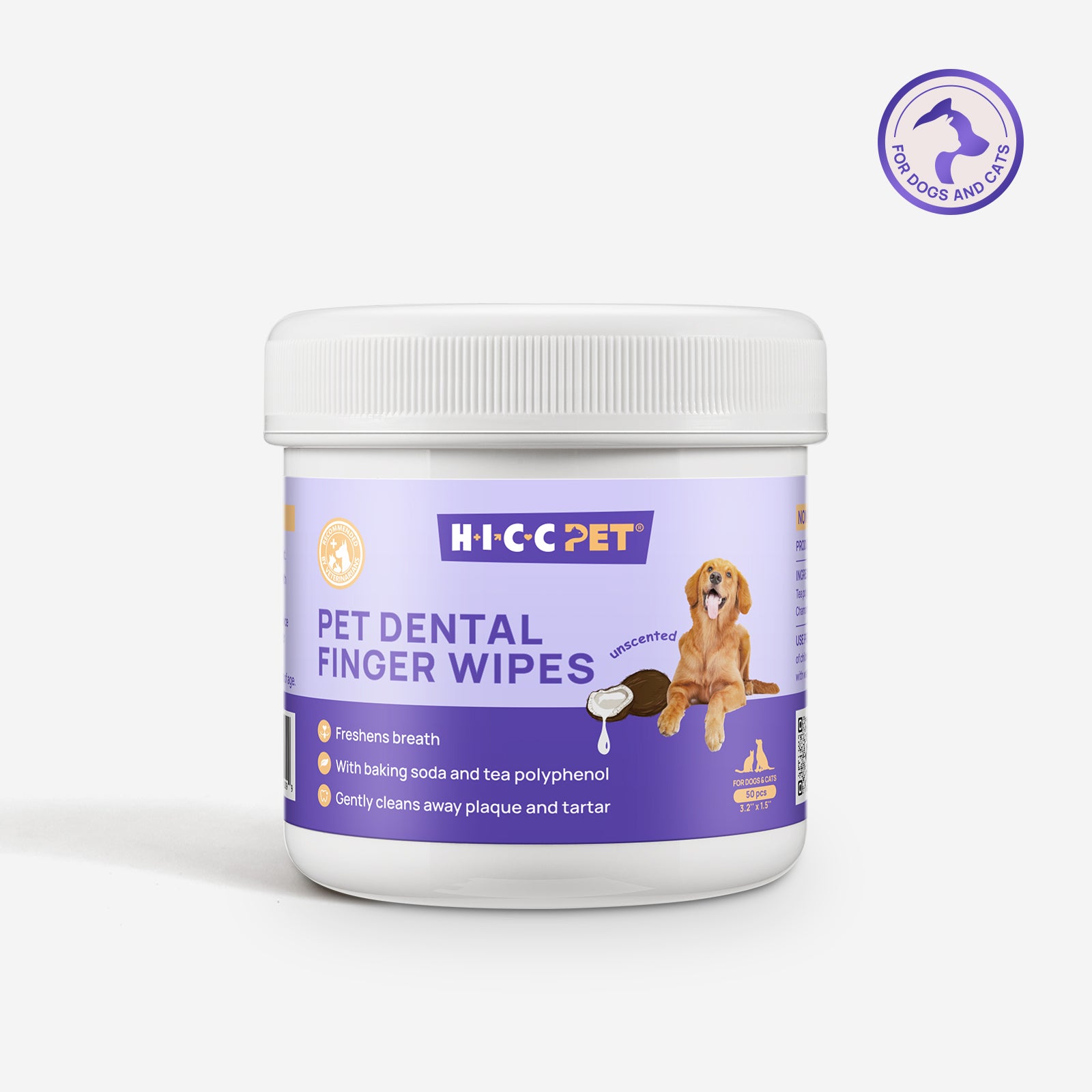 HICC Pet® Pet Dental Finger Wipes For Dogs & Cats