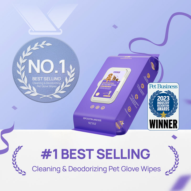 HICC Pet® Deodorizing Pet Glove Wipes For Cats